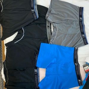 5 pack bundle of Starter compression shorts